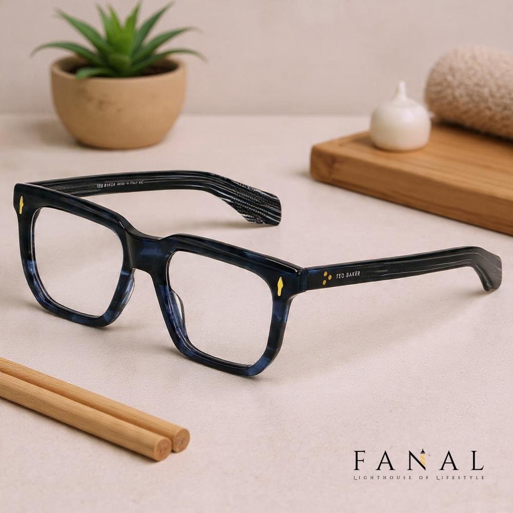 Ted Bekar 9600 | E383PIFS Eyeglasses Blue Stripes