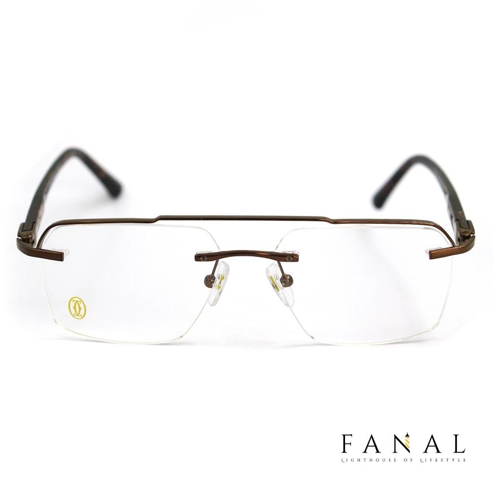 Cartier Double Bridge Rimless Eyeglasses