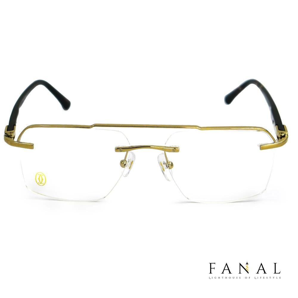 Cartier Double Bridge Rimless Eyeglasses
