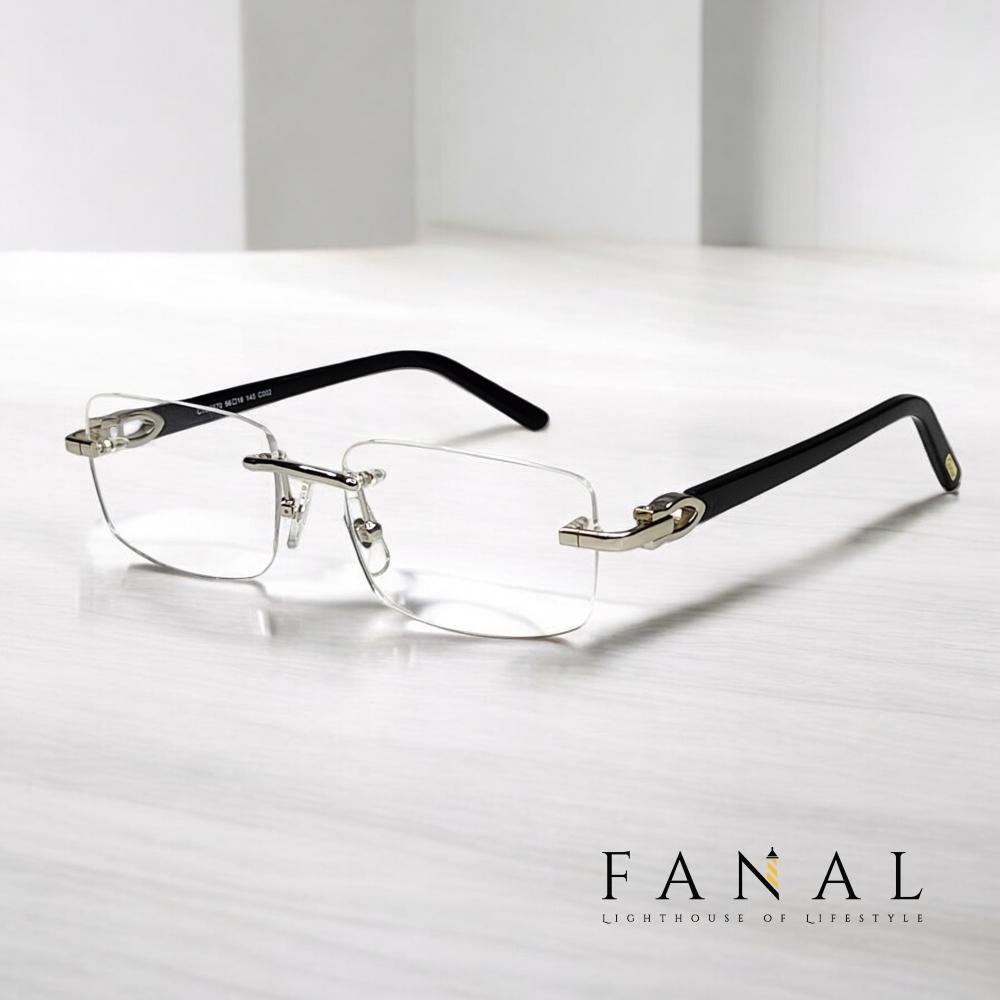 Cartier 02870 | E415PIFS Silver Black | RIMLESS - Image 2