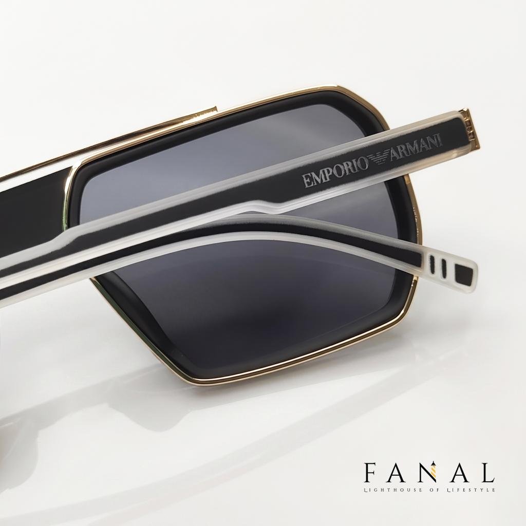 EMPORIO ARMANI J8150 | E551FSS SUNGLASSES | BLACK GOLD - Image 3