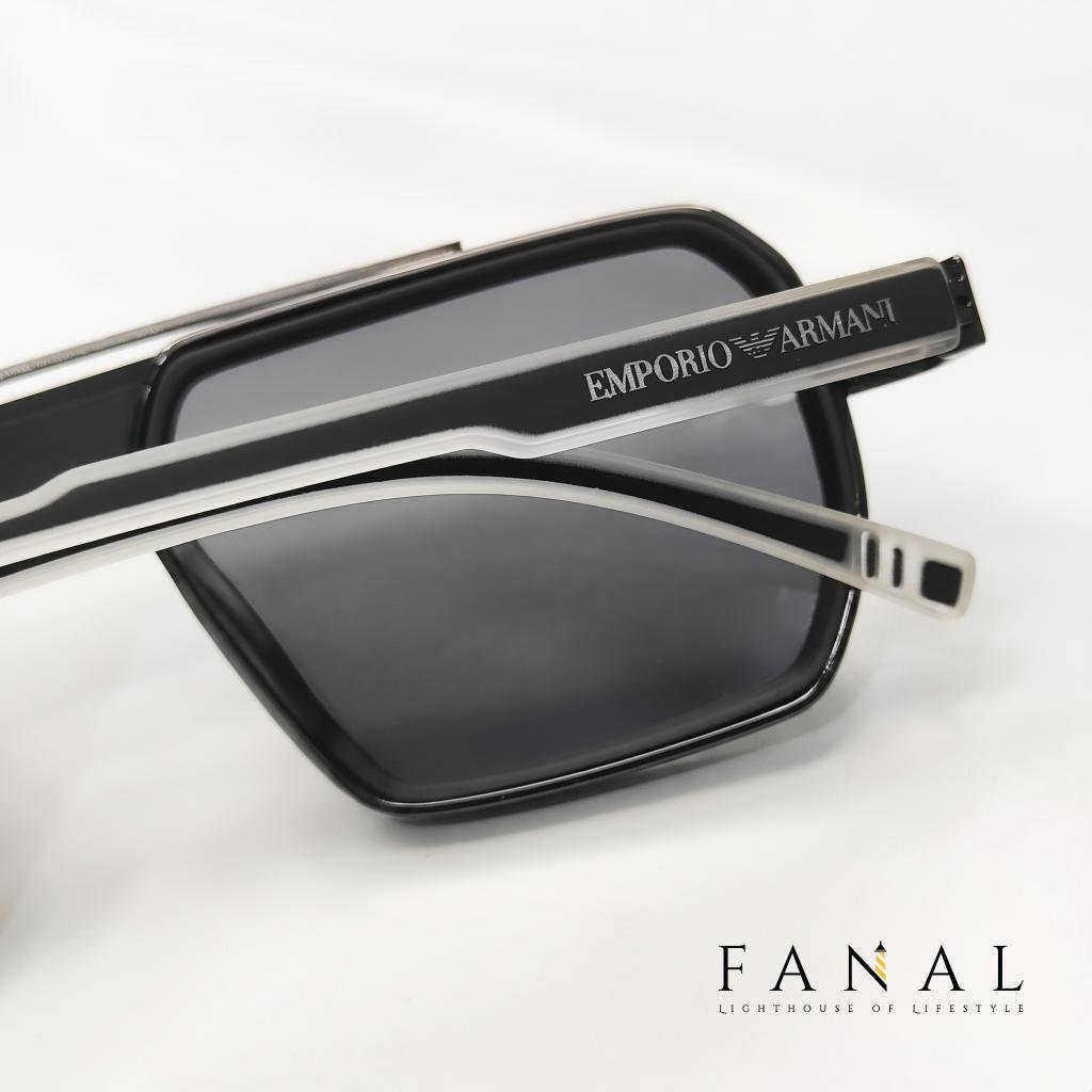EMPORIO ARMANI J8150 | E551FSS SUNGLASSES | BLACK & WHITE - Image 3